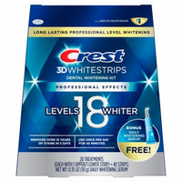 Crest 3D Whitestrips Dental Whitening Kit 40 Strips + Free Daily Whitening Serum (Level 18)