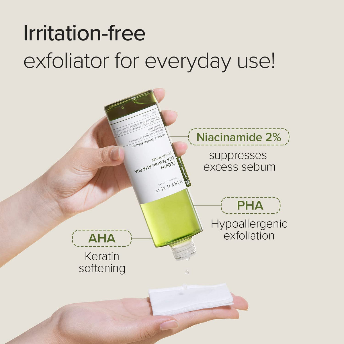 Mary & May - Vegan CICA Tea Tree AHA PHA Blemish Toner 200ml