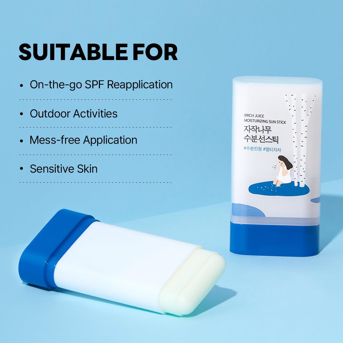 Round Lab - Birch Juice Moisturizing Sun Stick 19g (SPF 50+ PA++++)