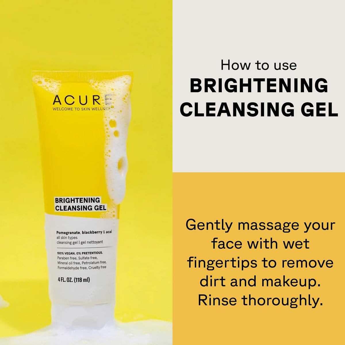 Acure - Brightening Cleansing Gel 118ml