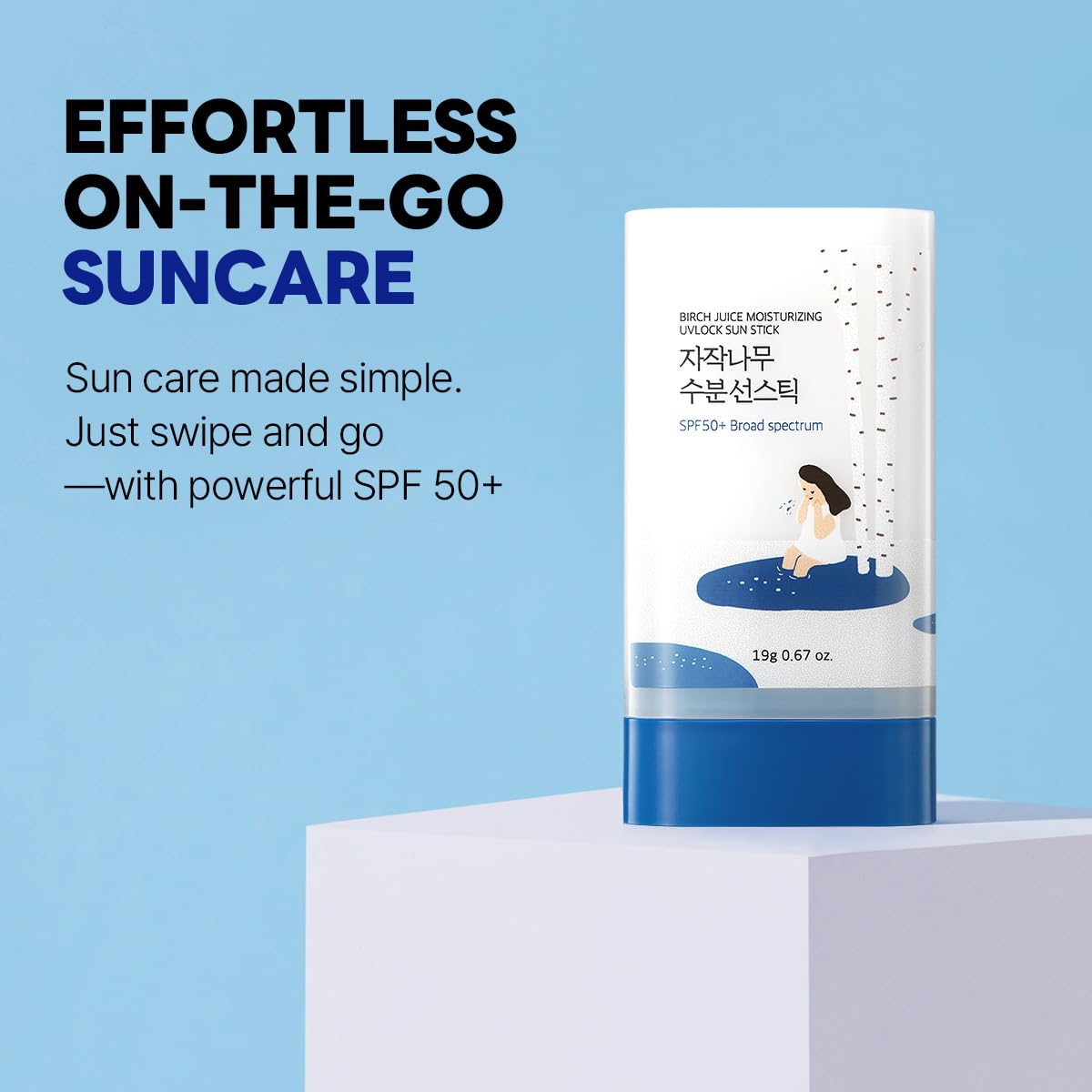 Round Lab - Birch Juice Moisturizing Sun Stick 19g (SPF 50+ PA++++)