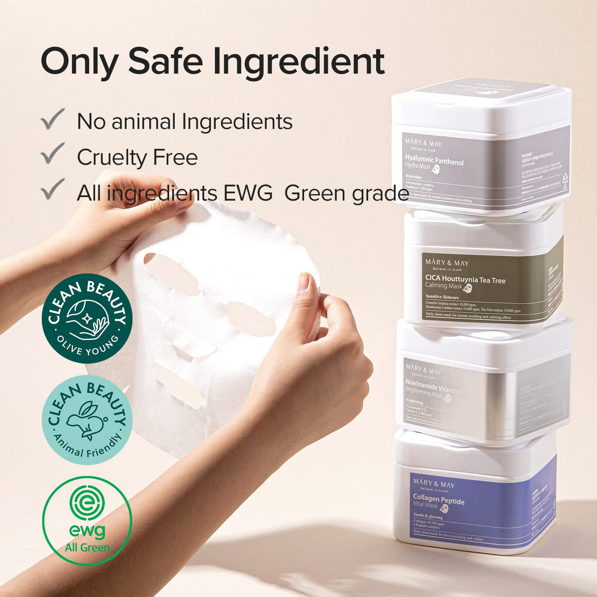 Mary & May - Collagen Peptide Vital Mask 30ea