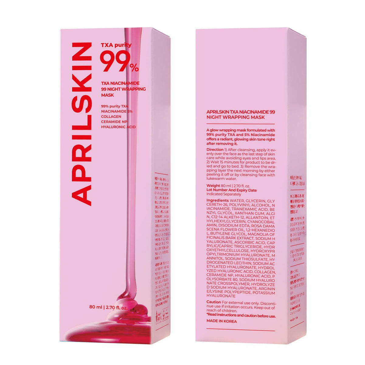 April Skin - TXA Niacinamide 99 Night Wrapping Mask 80ml