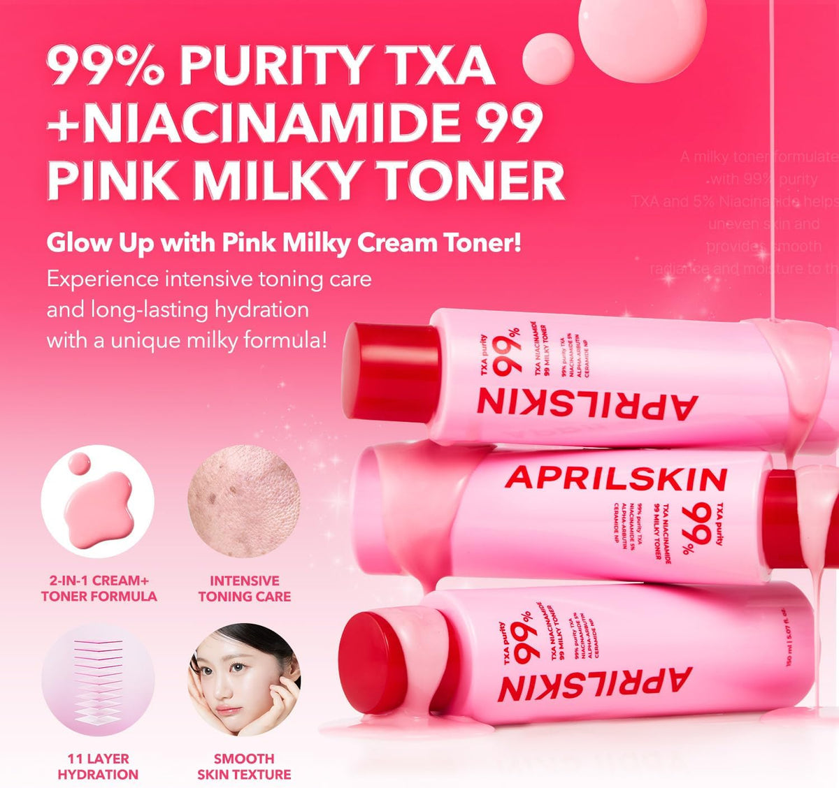 April Skin - TXA Niacinamide 99 Milky Toner 150ml