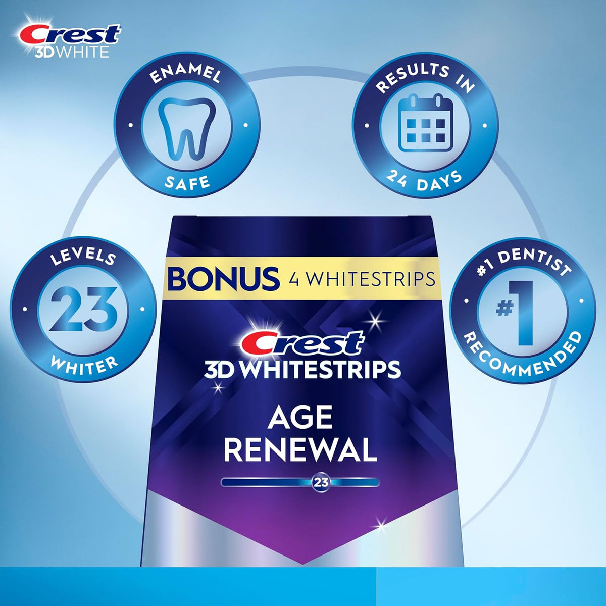 Crest - 3D Whitestrips Teeth Whitening Kit 48 Strips (Levels 23)