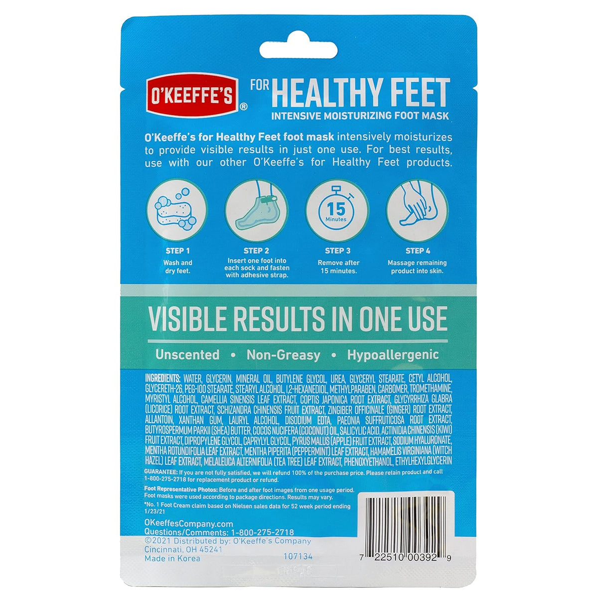 O'Keeffe's - Healthy Feet Intensive Moisturizing Foot Mask (1 Pair)