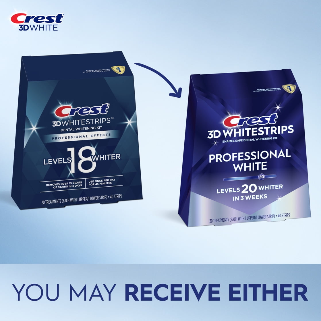 Crest - 3D Whitestrips Whitening Kit 40 Strips (Level 20)
