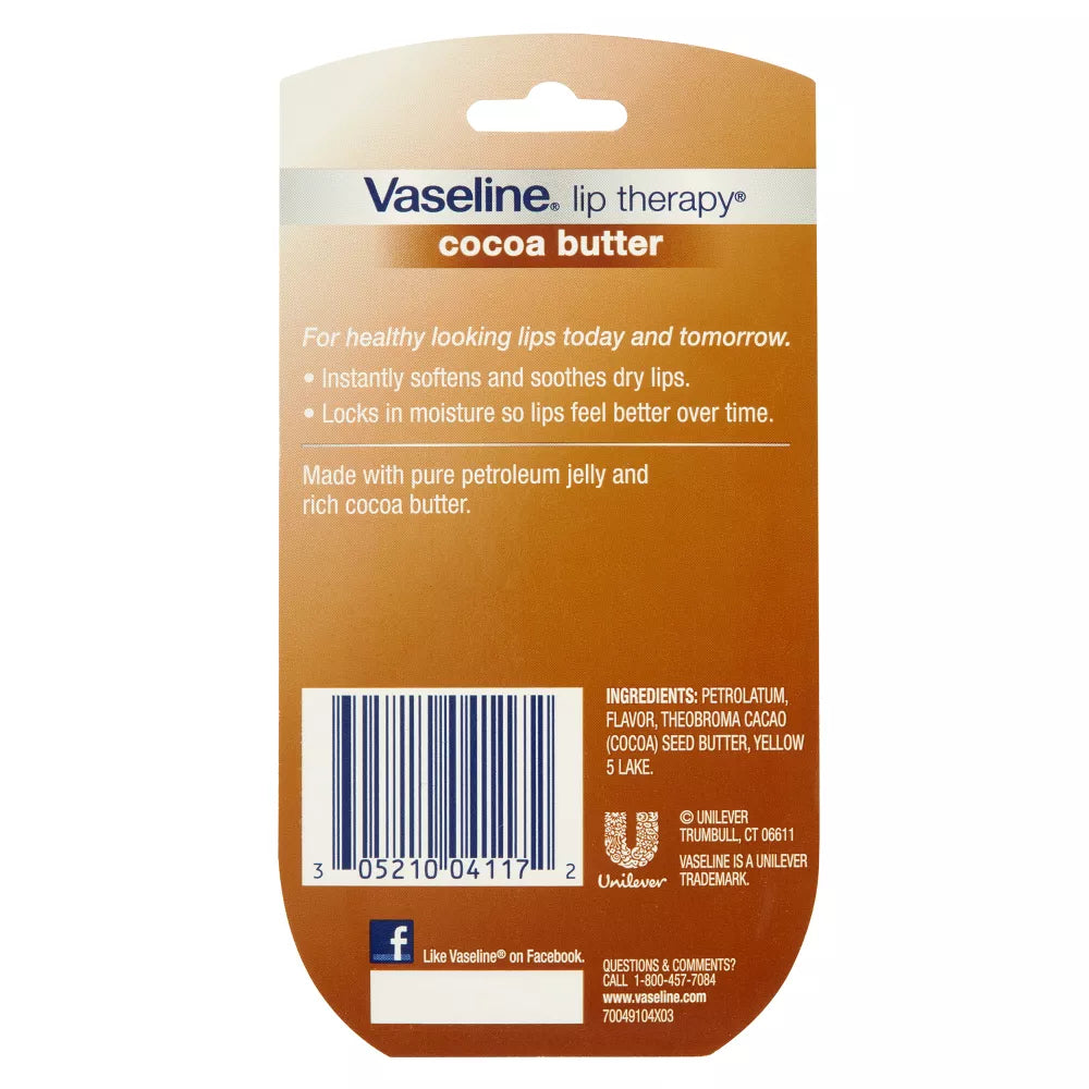 Vaseline - Lip Therapy Cocoa Butter 2 Pack (7g Each)