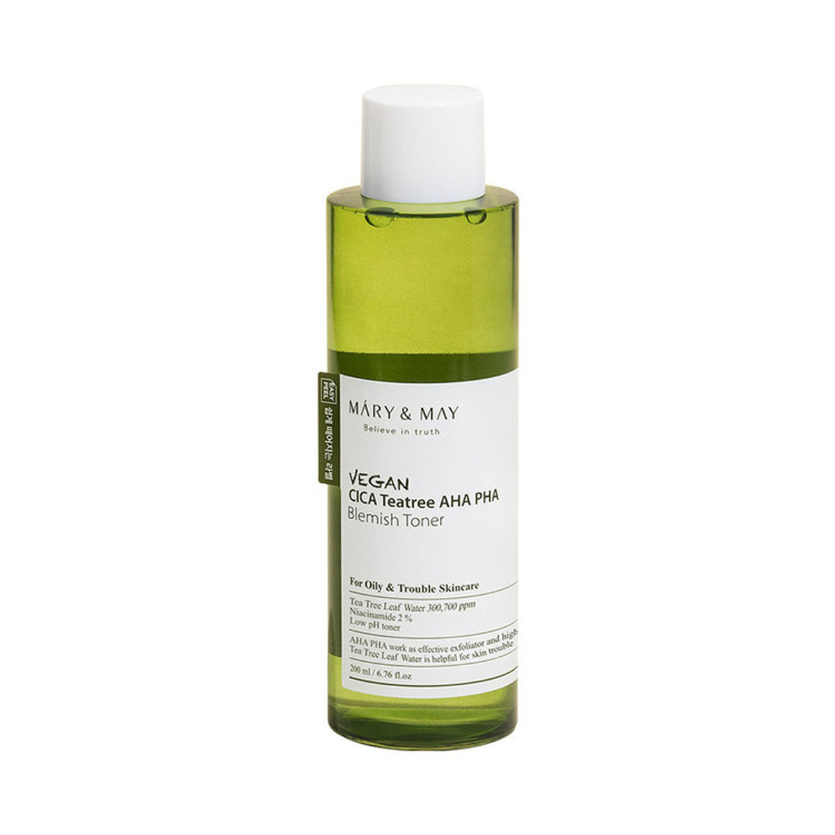 Mary & May - Vegan CICA Tea Tree AHA PHA Blemish Toner 200ml