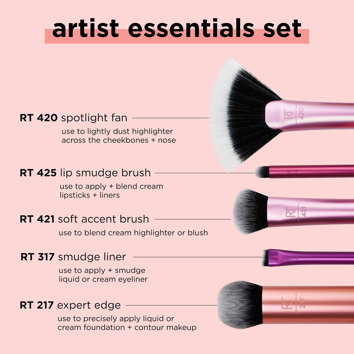 Real Techniques - Artist Essentials Makeup Brush Set