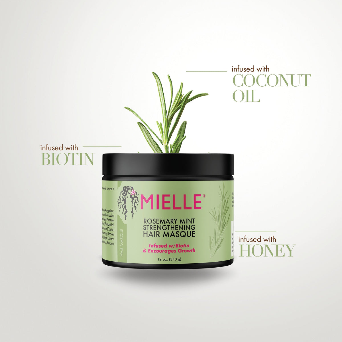 Mielle - Rosemary Mint Strengthening Hair Masque 340g
