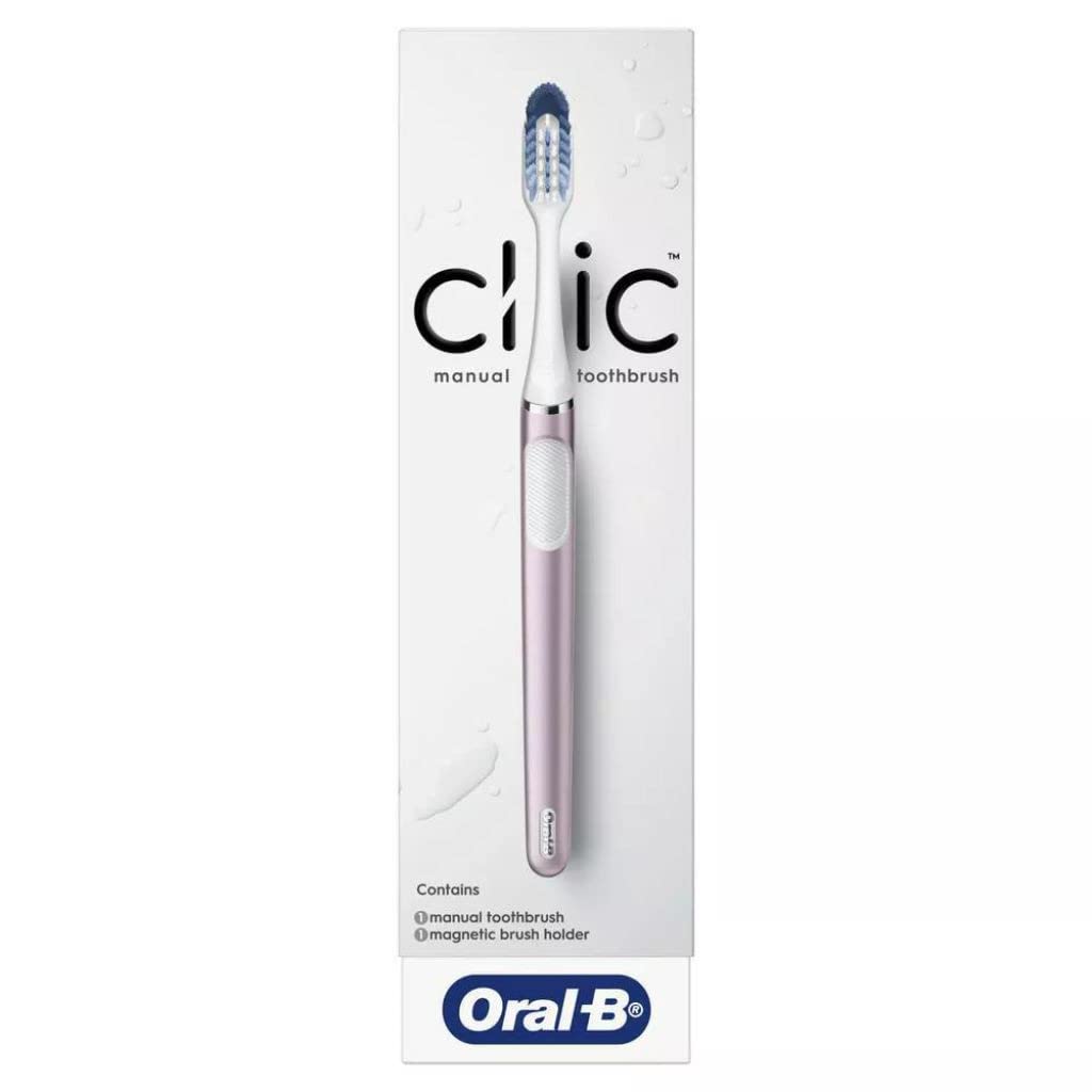 Oral-B Clic Manual Toothbrush - Rose Quartz