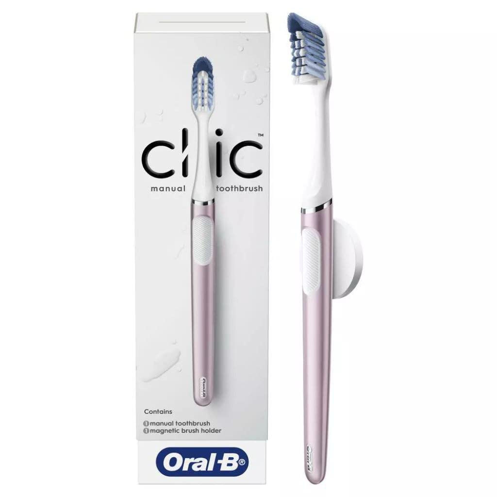 Oral-B Clic Manual Toothbrush - Rose Quartz