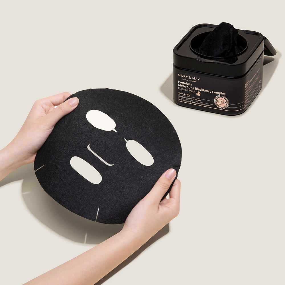 Mary & May - Premium Idebenon Blackberry Complex Essence Mask 20EA