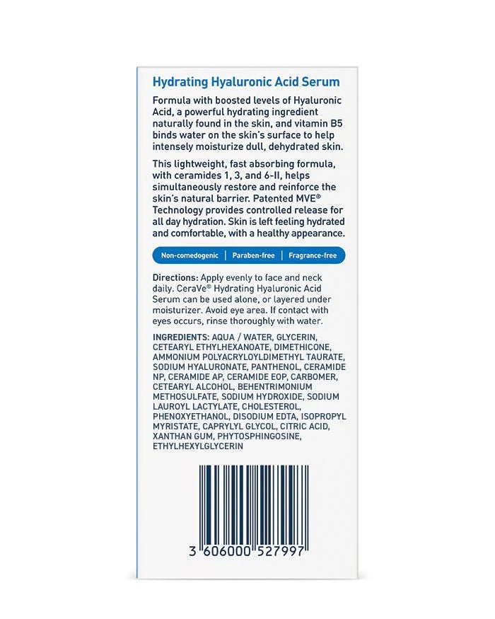 Cerave - Hydrating Hyaluronic Acid Serum 30ml