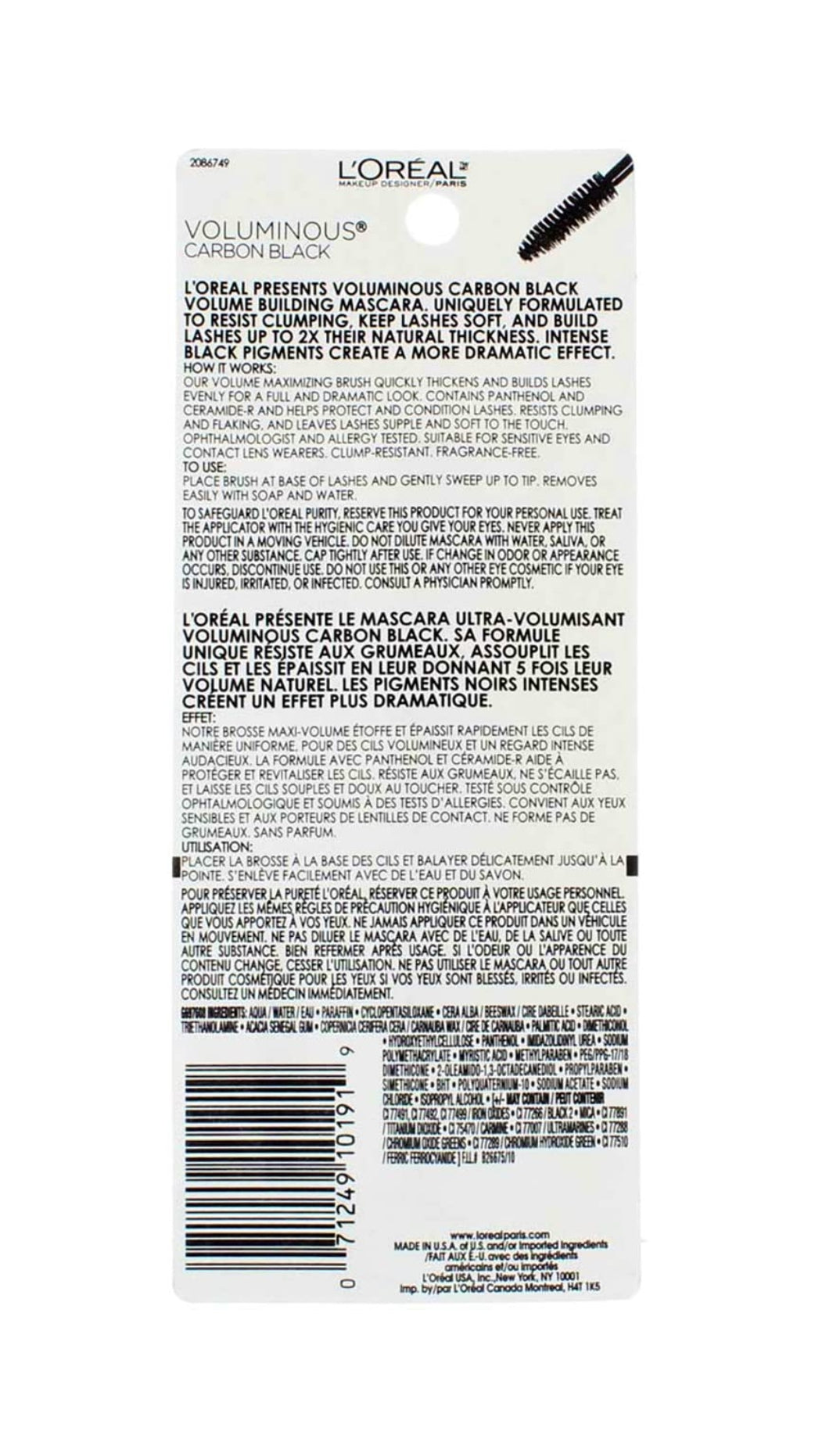 L'Oreal Paris Voluminous Carbon Black Mascara 7.7ml