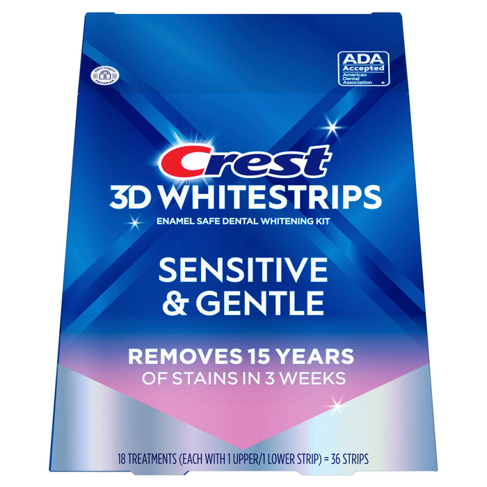 Crest - 3D Whitestrips Sensitive & Gentle Whitening Kit - 18 Treatments