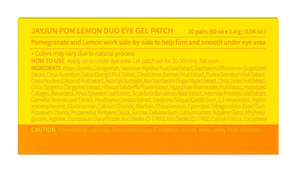 Jayjun - Pom Lemon Duo Eye Gel Patch 60ea