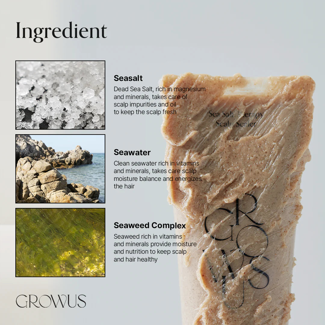 Growus - Sea Salt Therapy Scalp Scaler 120g