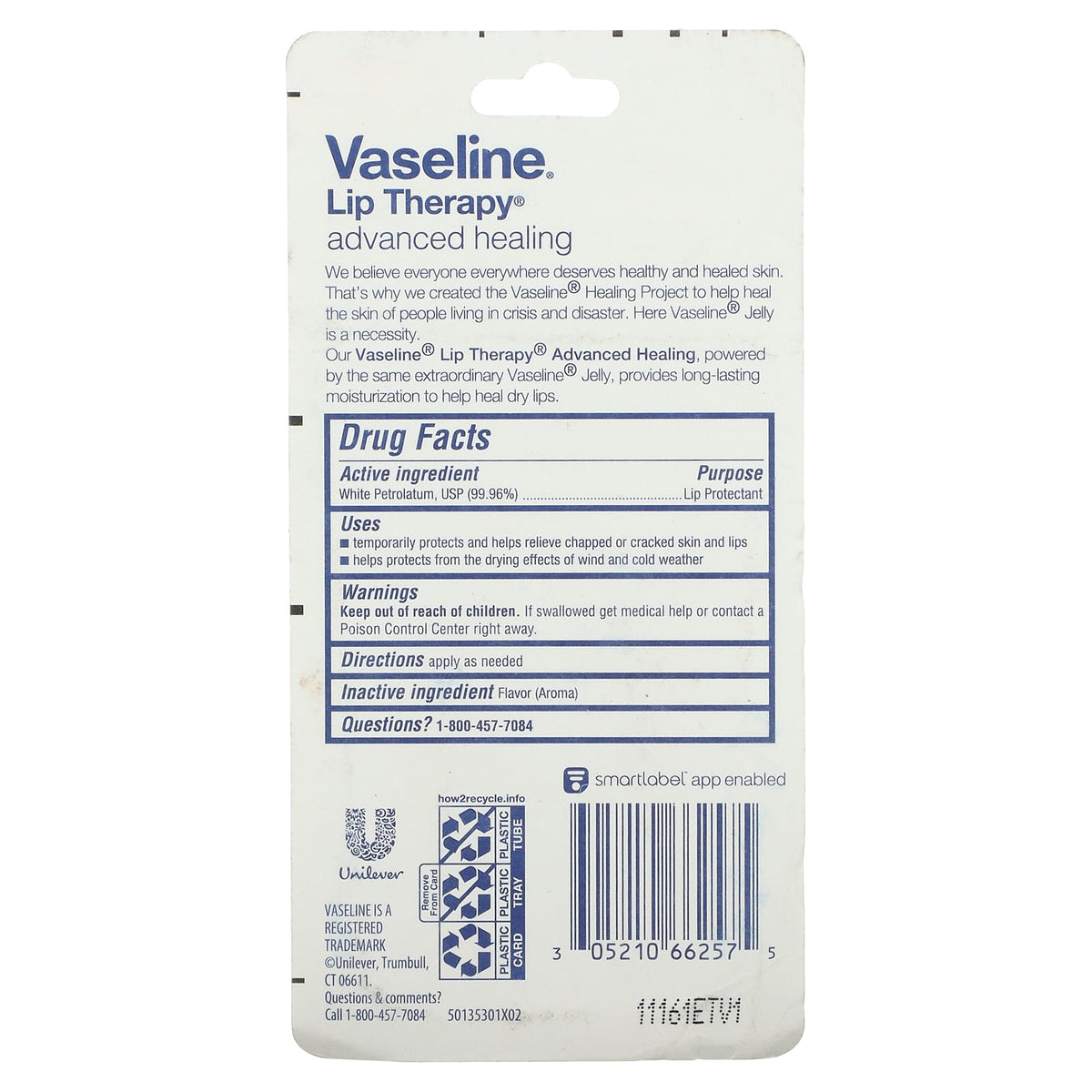 Vaseline - Lip Therapy Advanced Healing 10g Each 2 Tubes