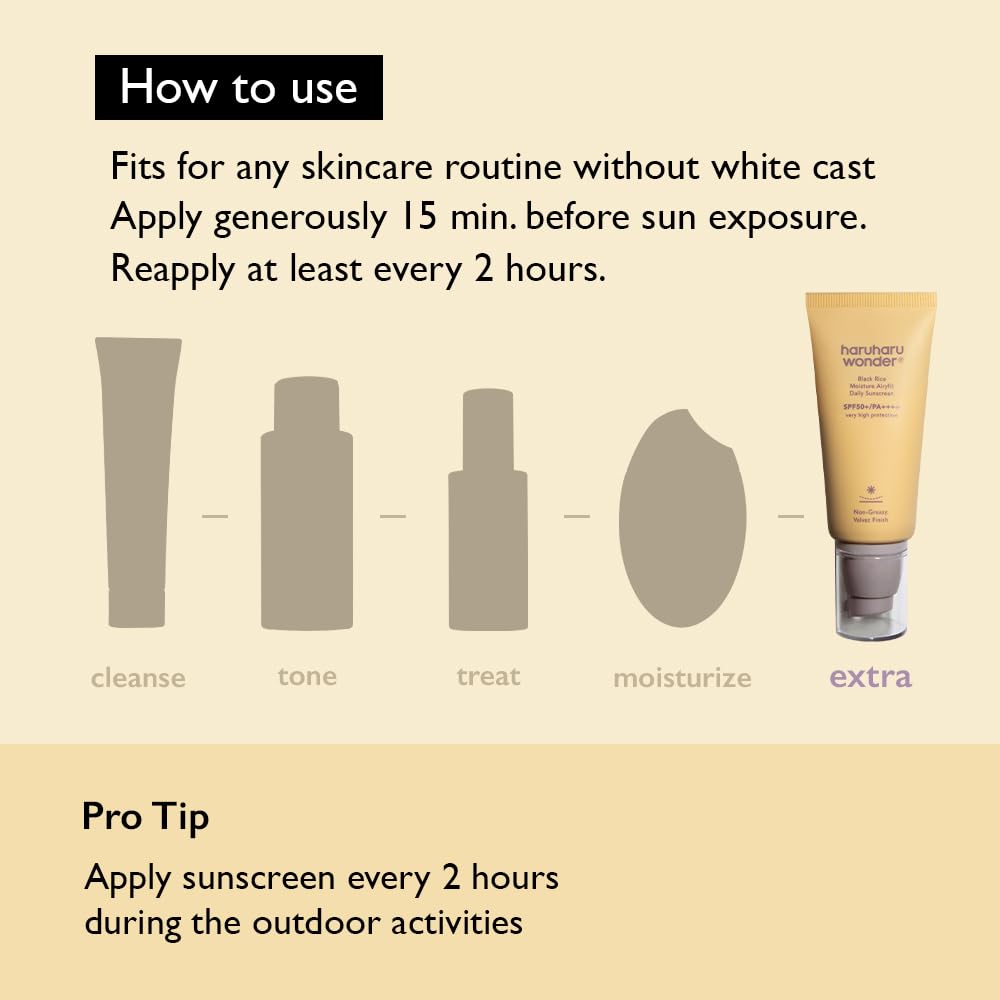 Haruharu Wonder - Black Rice Moisture Airyfit Daily Sunscreen SPF50+/Pa++++ 50ml