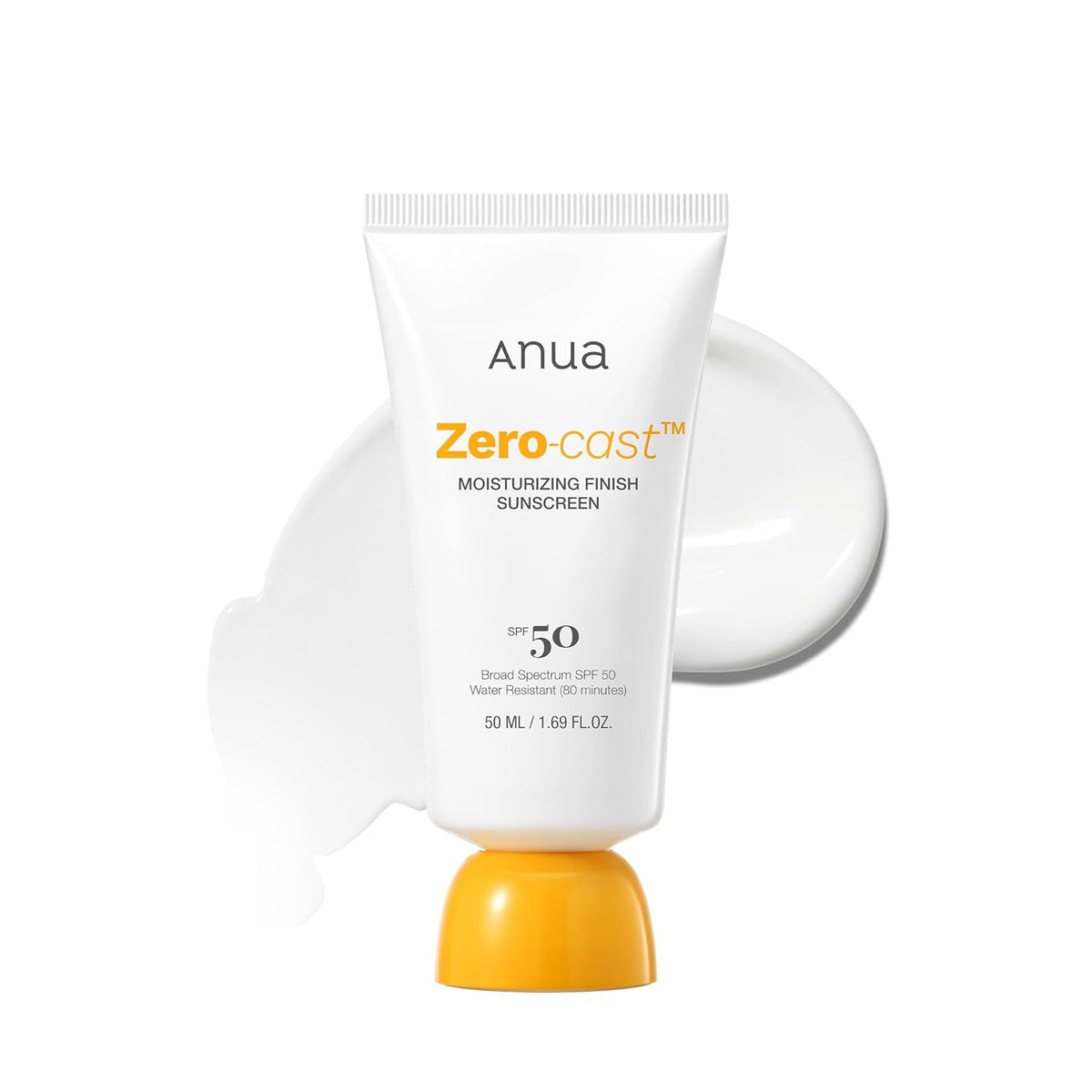 Anua - Zero Cast Moisturizing Finish Sunscreen SPF50+ PA++++ 50ml
