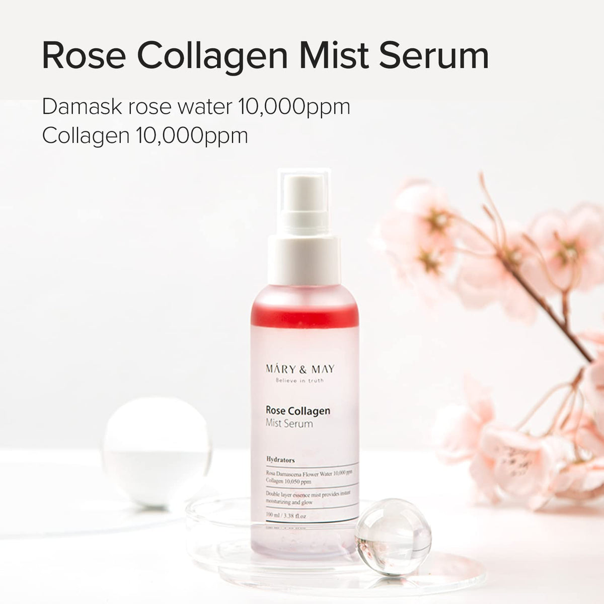 Mary & May - Rose Collagen Mist Serum 100ml
