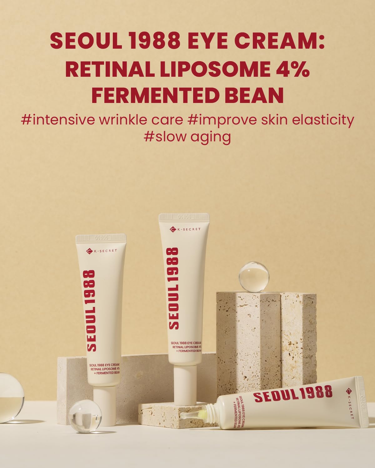 K-Secret Seoul 1988 Eye Cream: Retinal Liposome 4% + Fermented Bean 30ml