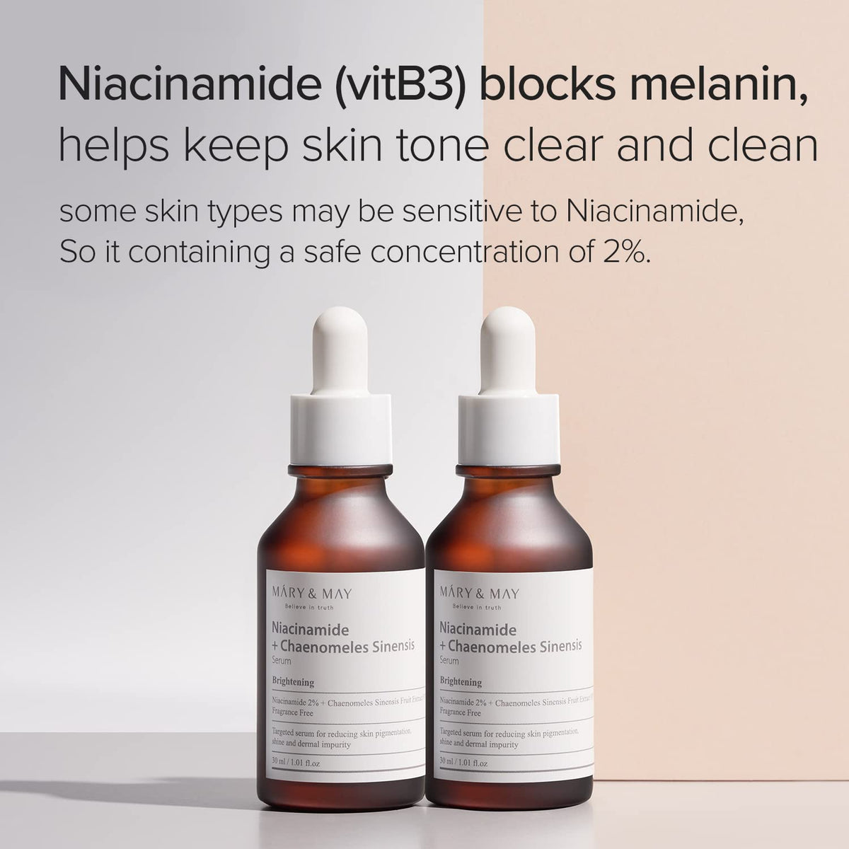 Mary & May - Niacinamide + Chaenomeles Sinensis Serum 30ml