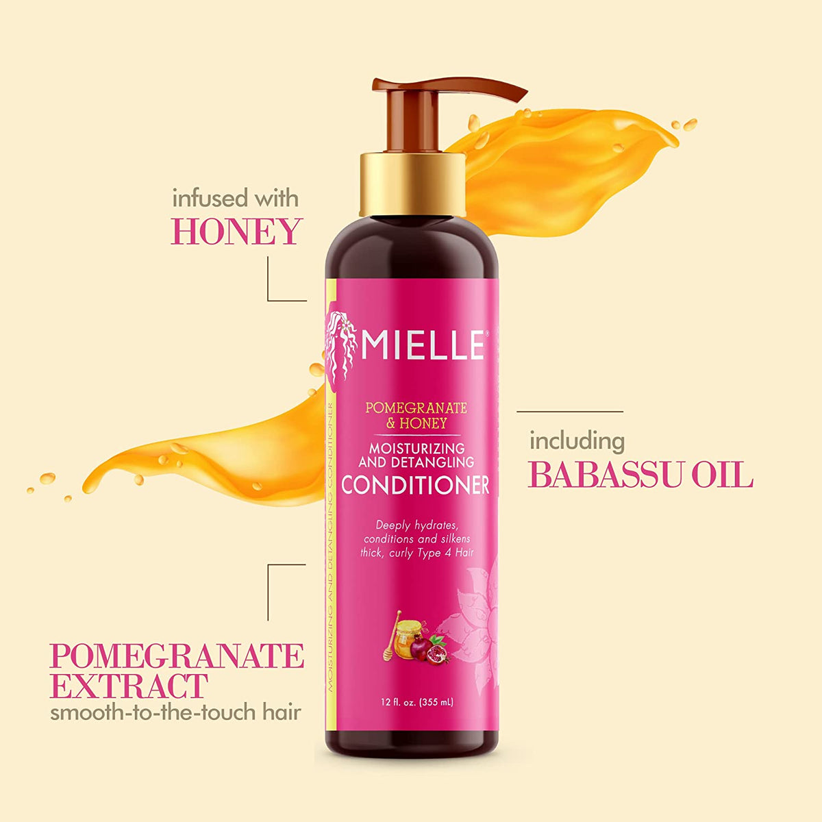 Mielle - Pomegranate & Honey Moisturizing and Detangling Conditioner 355ml