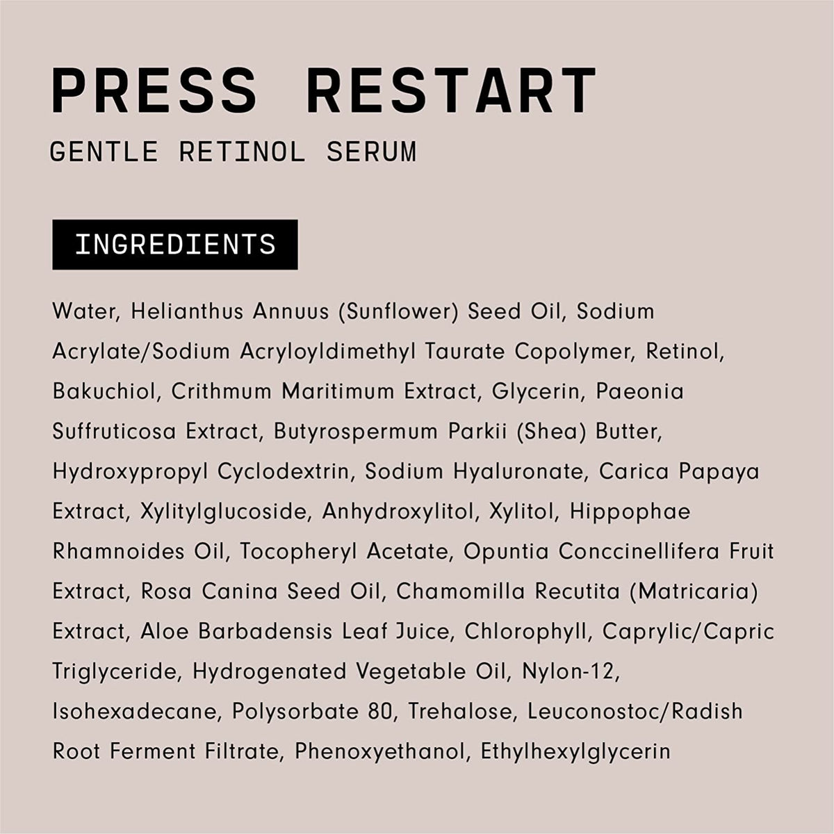 Versed - Press Restart Gentle Retinol Serum 30ml