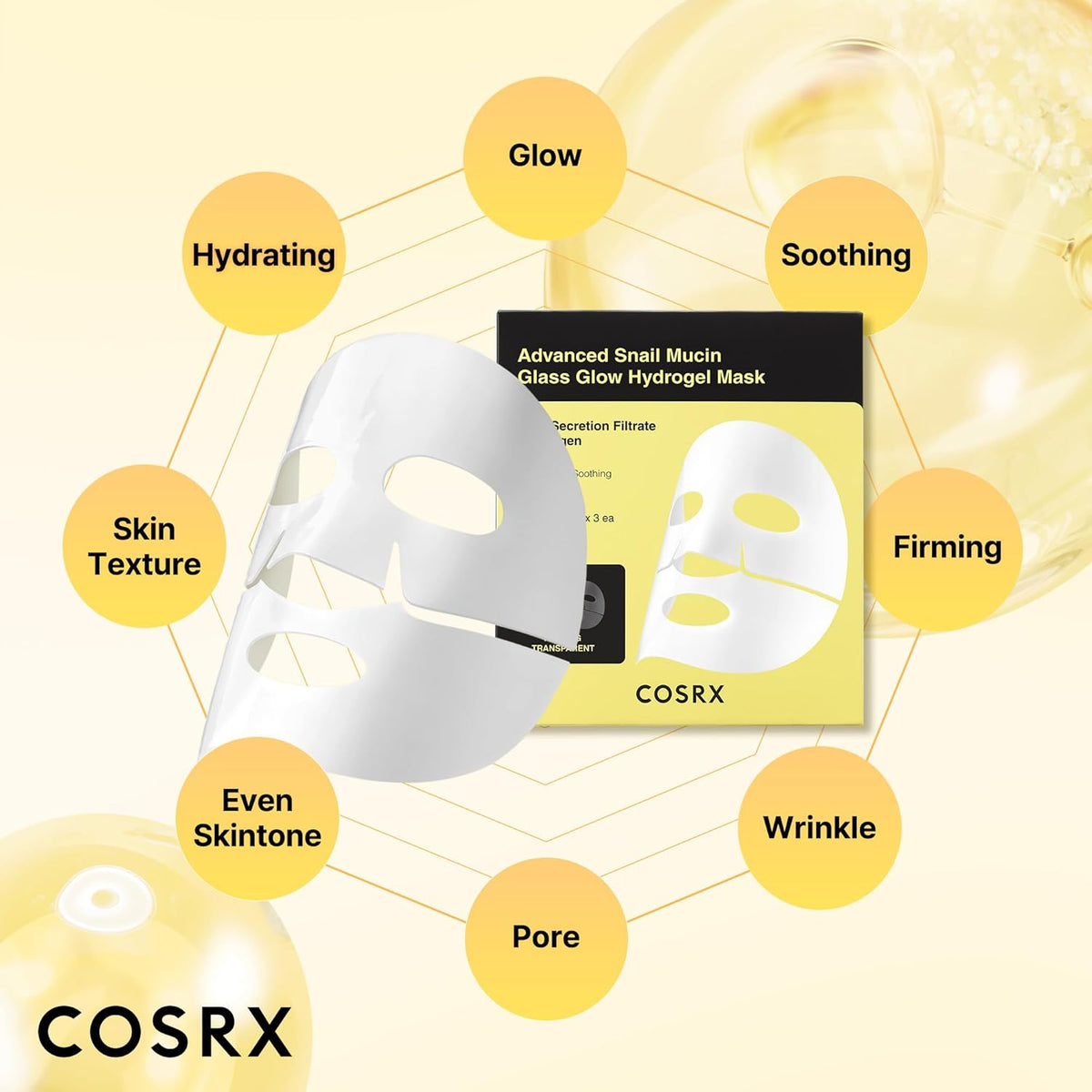 Cosrx - Advanced Snail Mucin Glass Glow Hydrogel Mask (3ea)