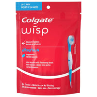 Colgate  - Wisp Disposable Mini Travel Toothbrushes, Max Fresh Peppermint, 24 each