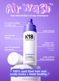 K18 - Biomimetic Hairscience AirWash Dry Shampoo 118 ml