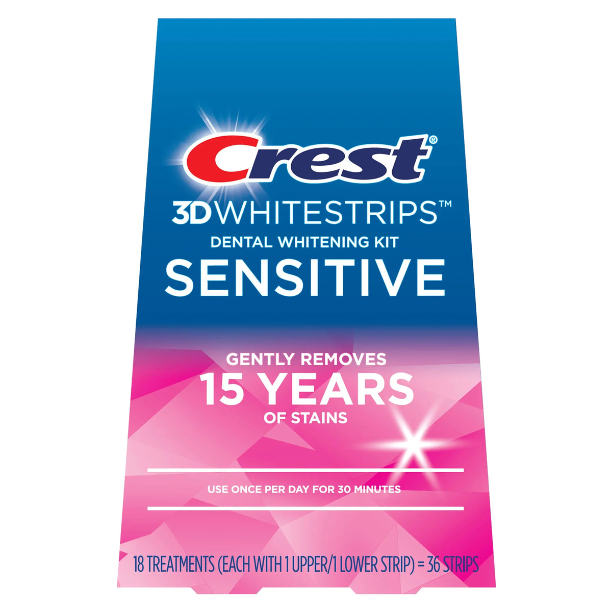 Crest - 3D Whitestrips Sensitive Whitening Kit - 36 Strips