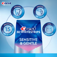Crest - 3D Whitestrips Sensitive & Gentle Whitening Kit - 18 Treatments