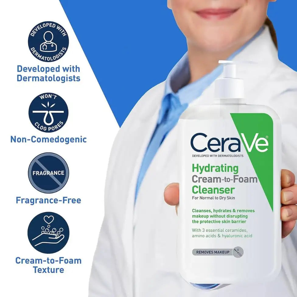 Cerave - Hydrating Cream to Foam Cleanser 236ml