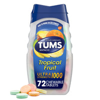 Tums Antacid Chewable Tablets Tropical Fruit 72 each