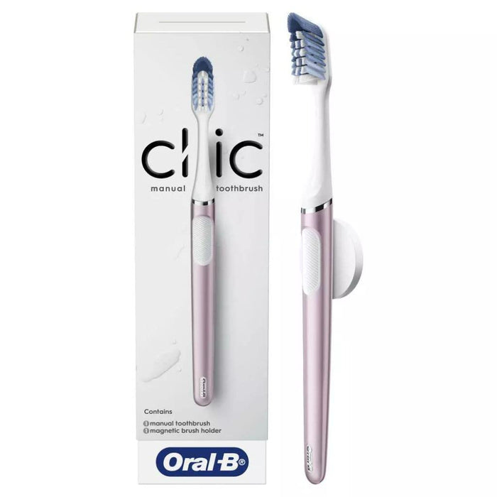 Oral-B Clic Manual Toothbrush - Rose Quartz